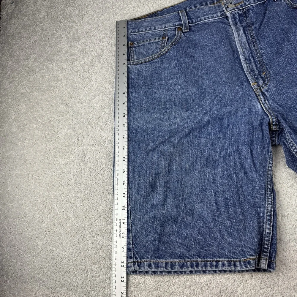 Levis 505 Denim Blue Jorts Mens Dad Shorts ~ 40 Regular ~ Small SPOT ~ W40